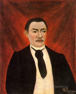 アンリ・ルソー Painting - ムッシュの肖像画 1898年 アンリ・ルソー ポスト印象派 素朴原始主義
